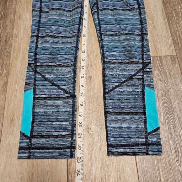 Lululemon Pace Rival Crop Space Dye Twist Naval Blue Peacock Womens 4 Athliesure - Picture 6 of 14